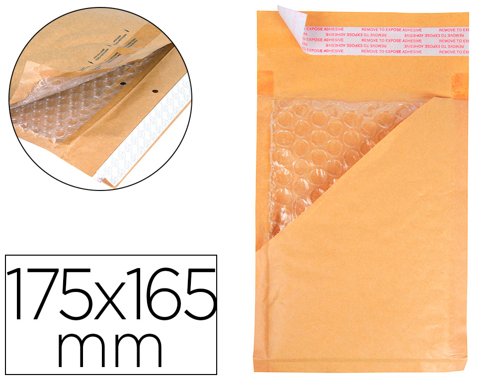ENVELOPE BORBULHAS Q-CONNECT CREME CD 175X165 MM CAIXA DE 100 UNIDADES