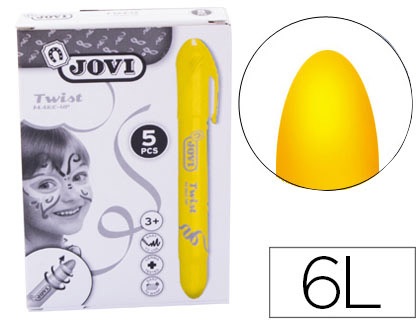 BARRA DE MAQUILHAGEM JOVI TWIST MAKE-UP AMARELO CAIXA DE 5 UNIDADES