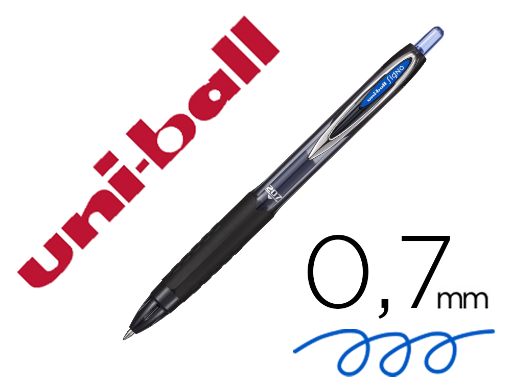 ESFEROGRAFICA UNI-BALL ROLLER UMN-207 RETRATIL 0,7 MM COR AZUL
