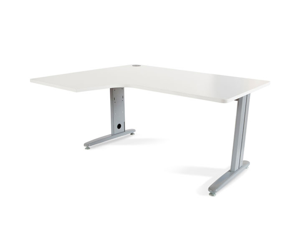 ALA PARA MESA ROCADA SERIE METAL 160X120 CM ESQUERDA ACABAMENTO AC04 BRANCO