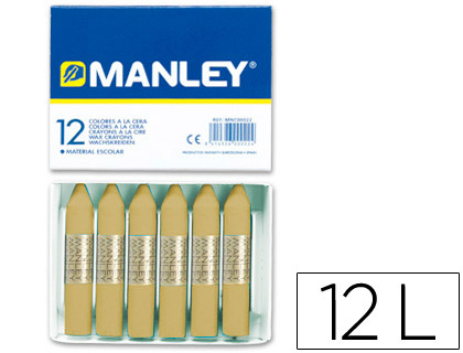 LAPIS DE CERA MANLEY UNICOLOR TERRA SOMBRA NATURAL N? 67 CAIXA DE 12