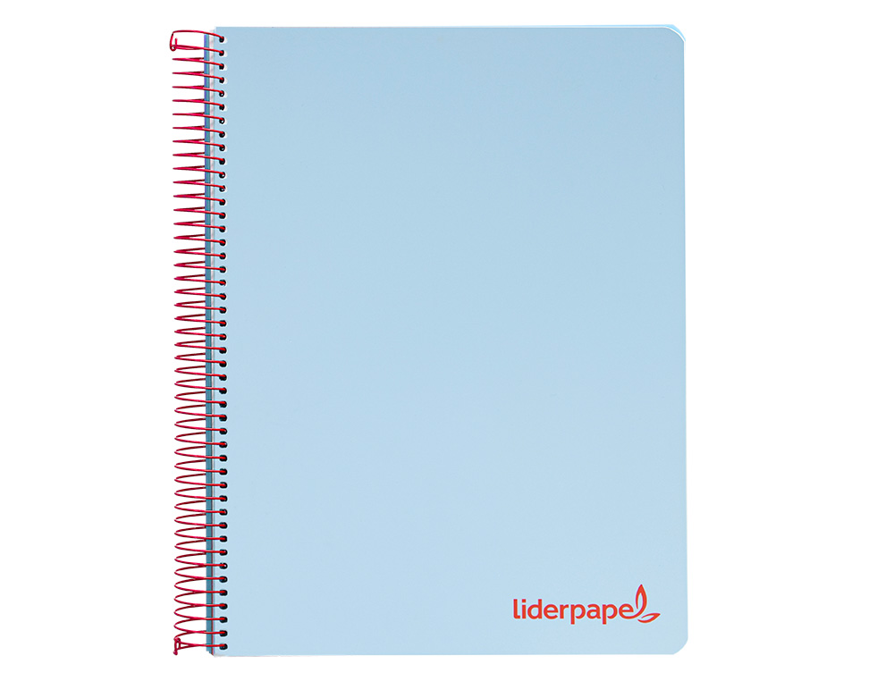 CADERNO ESPIRAL LIDERPAPEL WONDER MICRO DIN A4 CAPA PLASTICO 120 F 90 GR QUADRICULA 5 MM 5 BANDAS DE CORES 4 FUROS AZUL