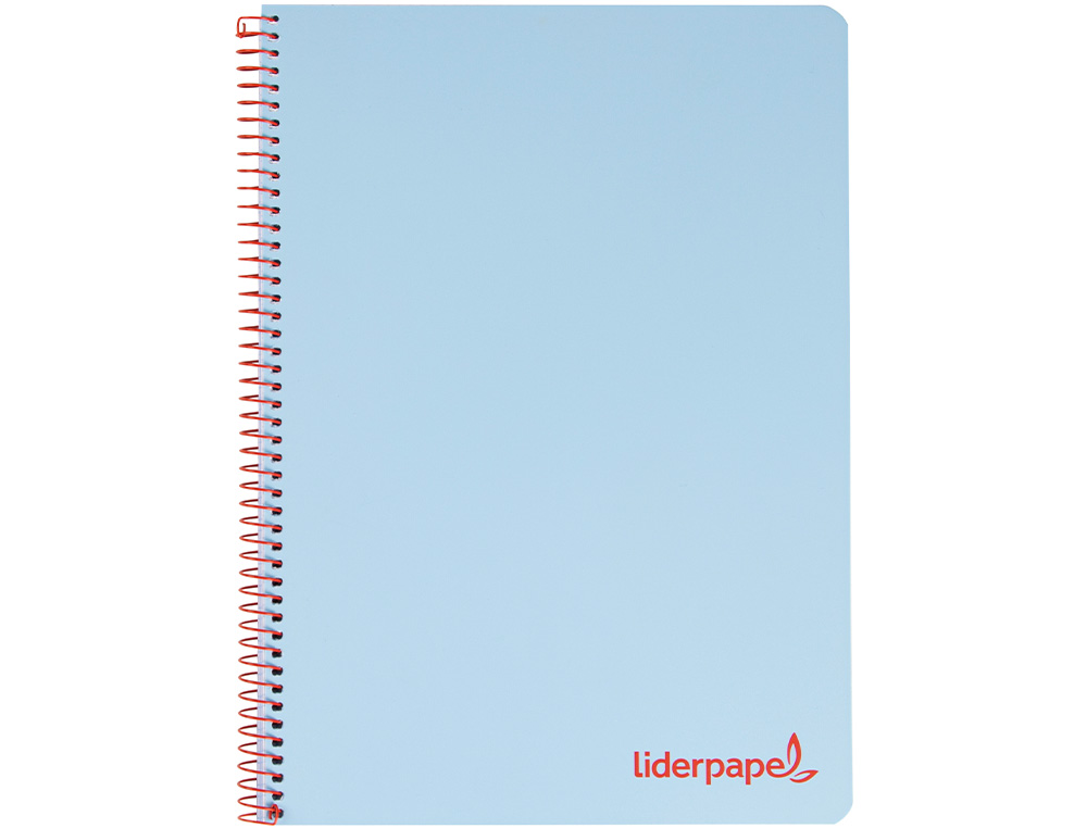 CADERNO ESPIRAL LIDERPAPEL WONDER MICRO DIN A5 CAPA PLASTICO 120 F 90 GR QUADRICULA 5MM 5 BANDAS DE CORES 6 FUROS AZUL