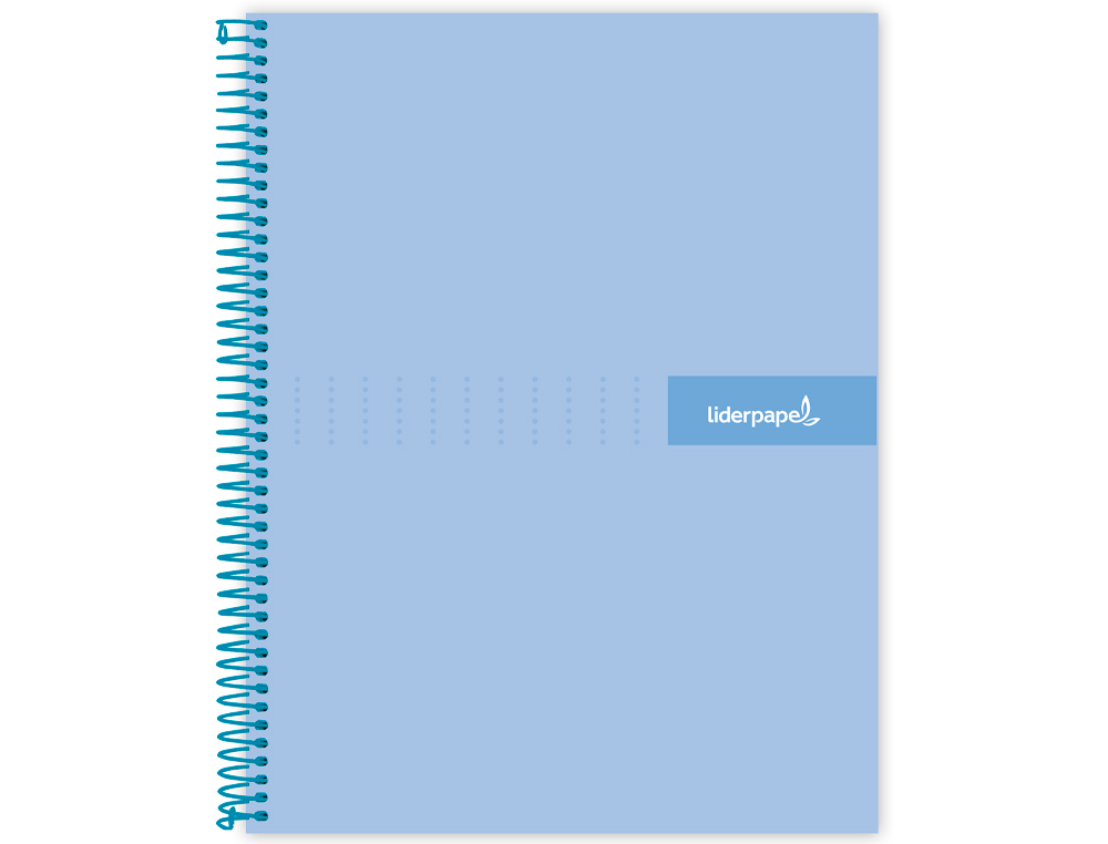 CADERNO ESPIRAL LIDERPAPEL CRAFTY MICRO DIN A5 CAPA FORRADA 120 F 90 GR QUADRICULA 5MM 5 BANDAS DE CORES 6 FUROS COR CEL