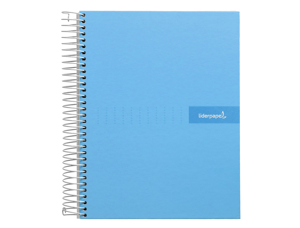 CADERNO ESPIRAL LIDERPAPEL CRAFTY MICRO DIN A5 CAPA FORRADA 120 F 90 GR QUADRICULA 5MM 5 BANDAS DE CORES 6 FUROS COR CEL