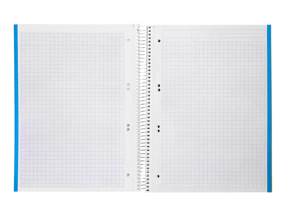 CADERNO ESPIRAL LIDERPAPEL JOLLY MICRO DIN A5 CAPA FORRADA 140 F 75 GR QUADRICULA 5MM 5 BANDAS DE CORES 6 FUROS CORES SO