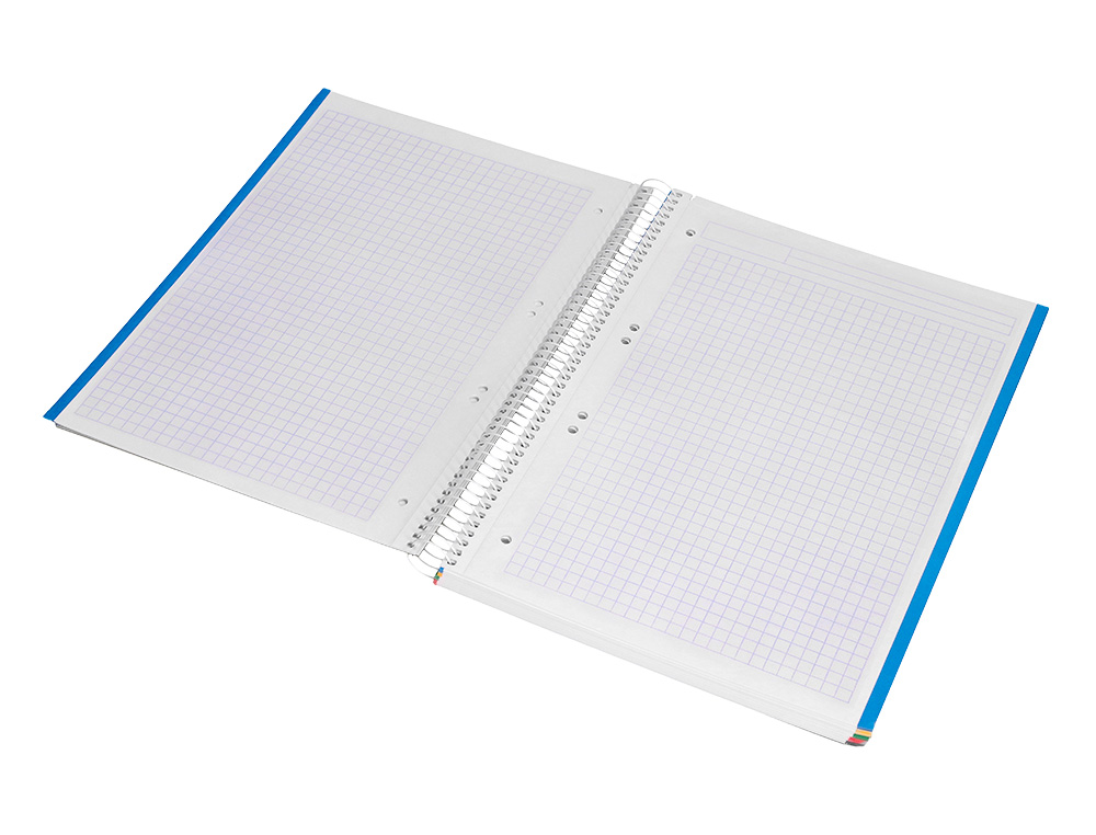 CADERNO ESPIRAL LIDERPAPEL JOLLY MICRO DIN A5 CAPA FORRADA 140 F 75 GR QUADRICULA 5MM 5 BANDAS DE CORES 6 FUROS CORES SO