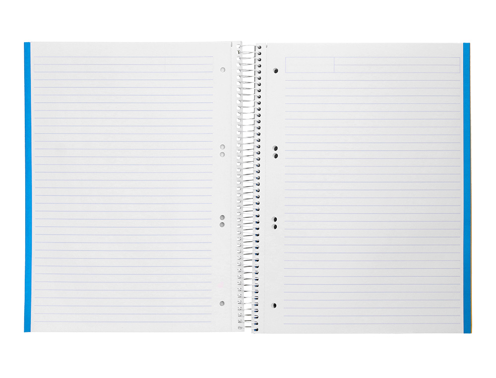 CADERNO ESPIRAL LIDERPAPEL DIN A5 JOLLY CAPA FORRADA 140 F 75 GR PAUTADO 5 BANDAS DE CORES 6 FUROS CORES SORTIDAS