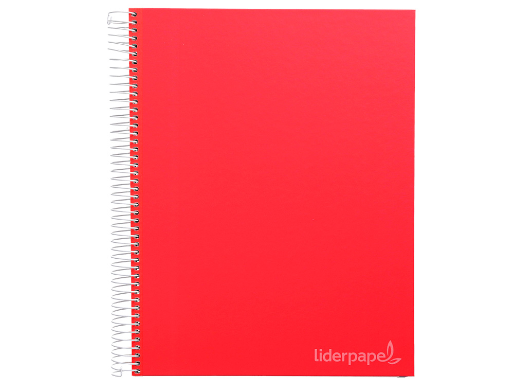 CADERNO ESPIRAL LIDERPAPEL DIN A5 JOLLY CAPA FORRADA 140 F 75 GR PAUTADO 5 BANDAS DE CORES 6 FUROS CORES SORTIDAS