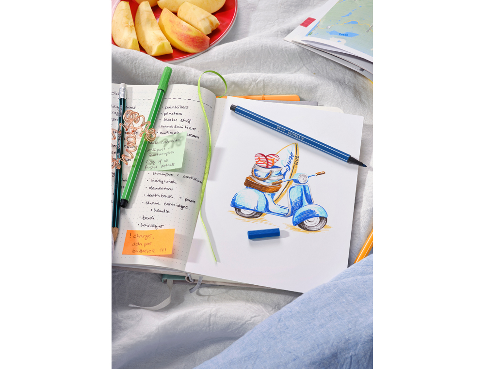 MARCADOR STABILO AGUARELAVEL PEN 68 AZUL PRUSIA 1 MM