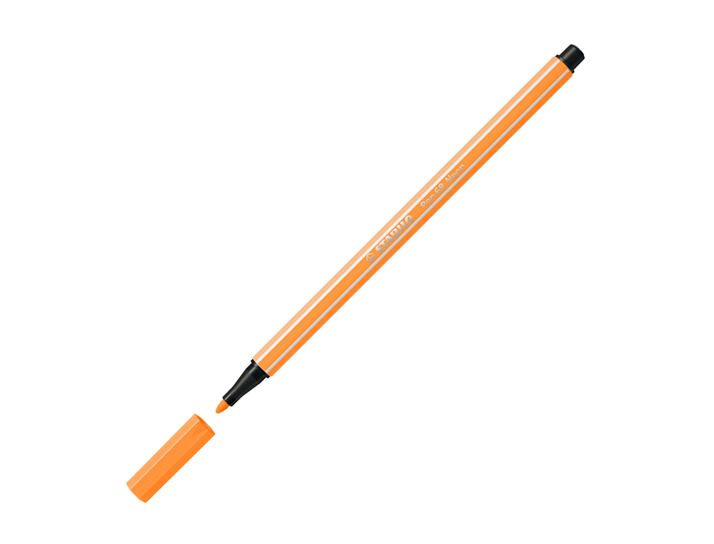 MARCADOR STABILO AGUARELAVEL PEN 68 LARANJA NEON 1 MM