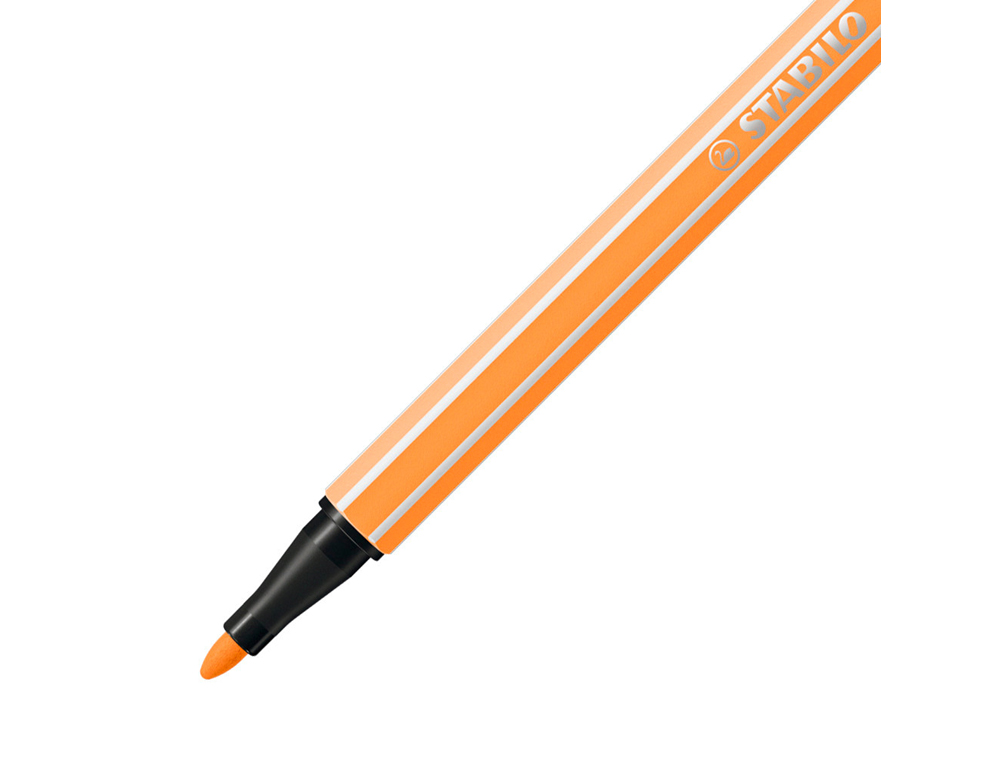 MARCADOR STABILO AGUARELAVEL PEN 68 LARANJA NEON 1 MM