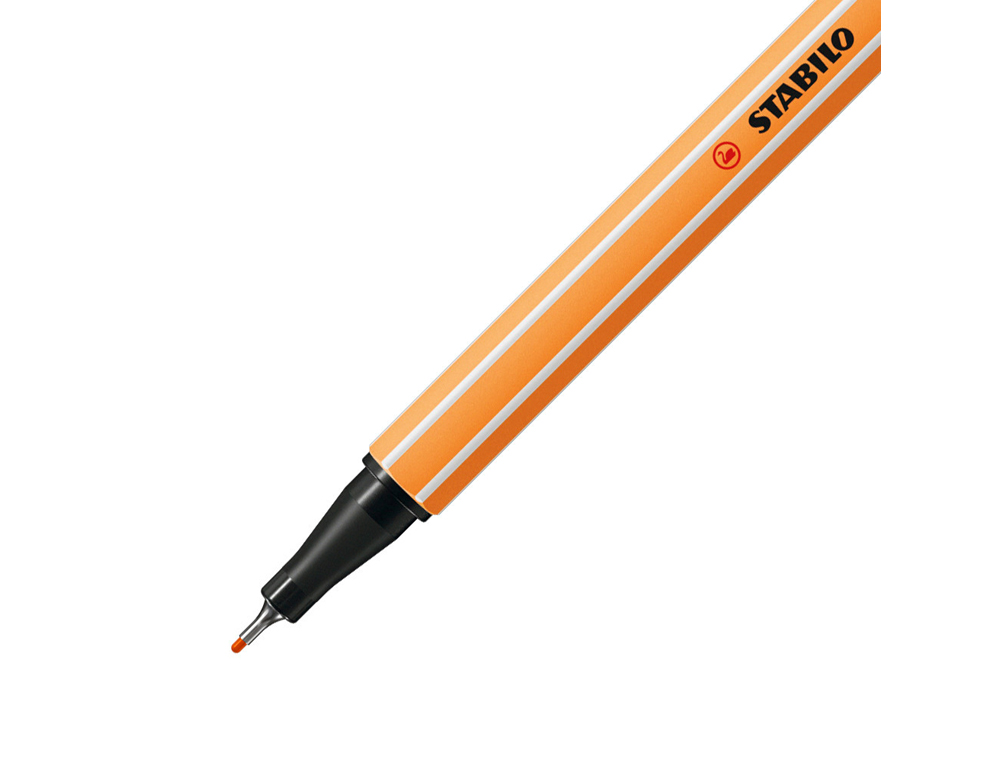 MARCADOR STABILO PONTA DE FIBRA POINT 88 VERMELHAO PALIDO 0,4 MM