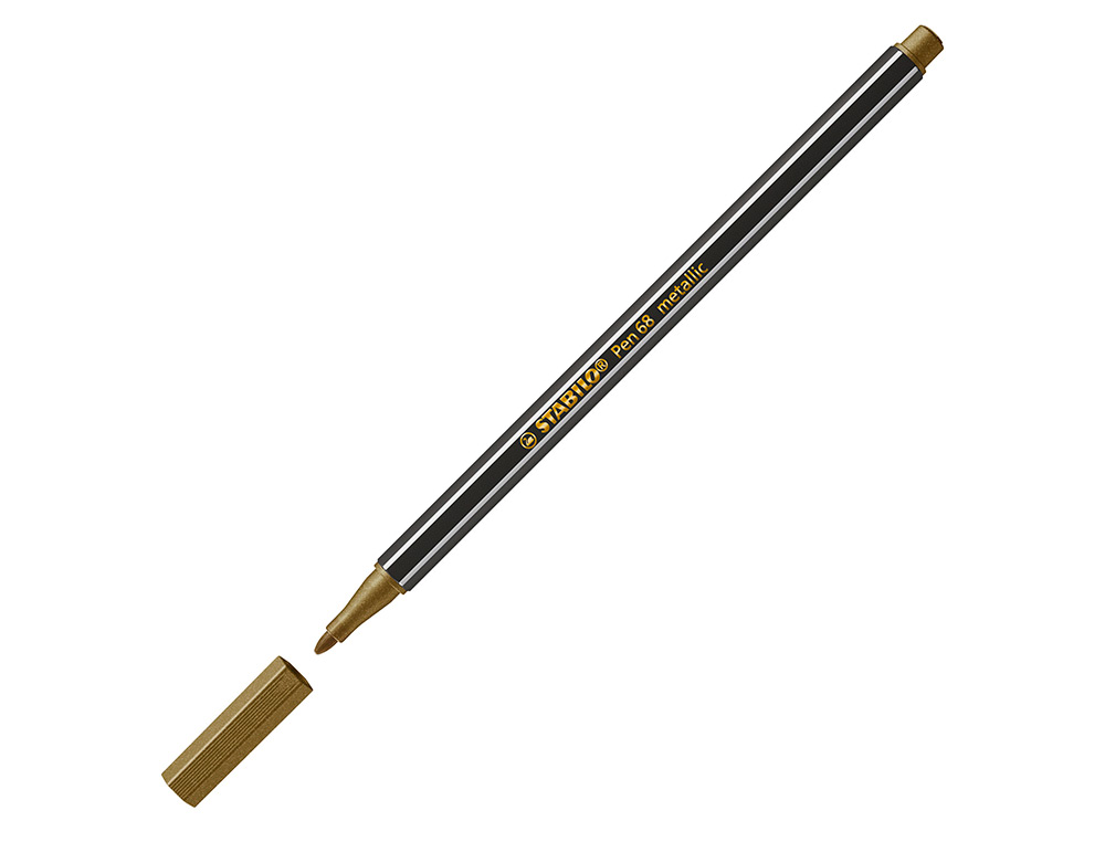 MARCADOR STABILO AGUARELAVEL PEN 68 METALICO OURO 1 MM
