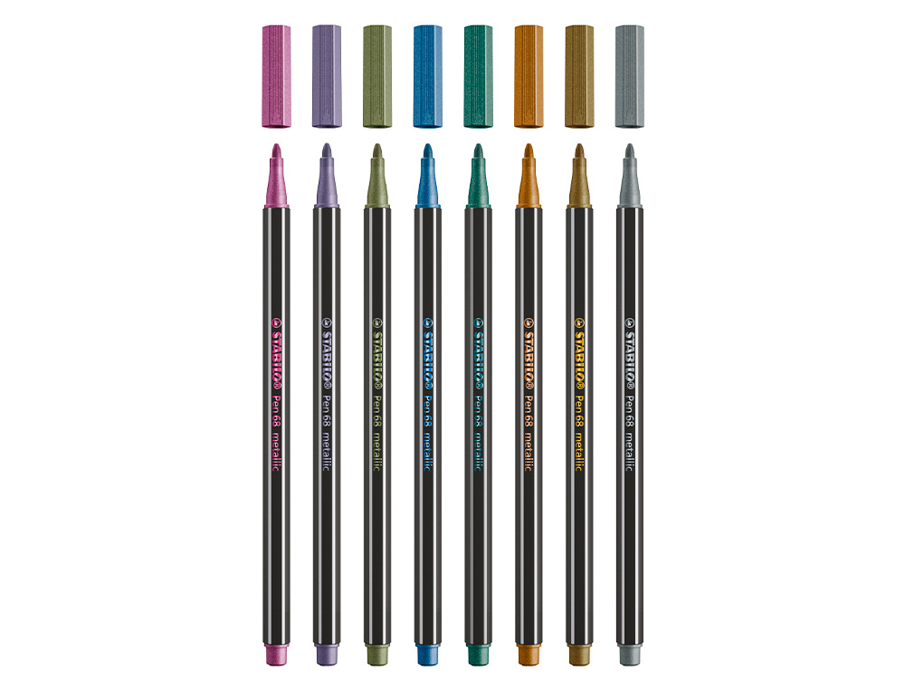 MARCADOR STABILO AGUARELAVEL PEN 68 METALICO OURO 1 MM