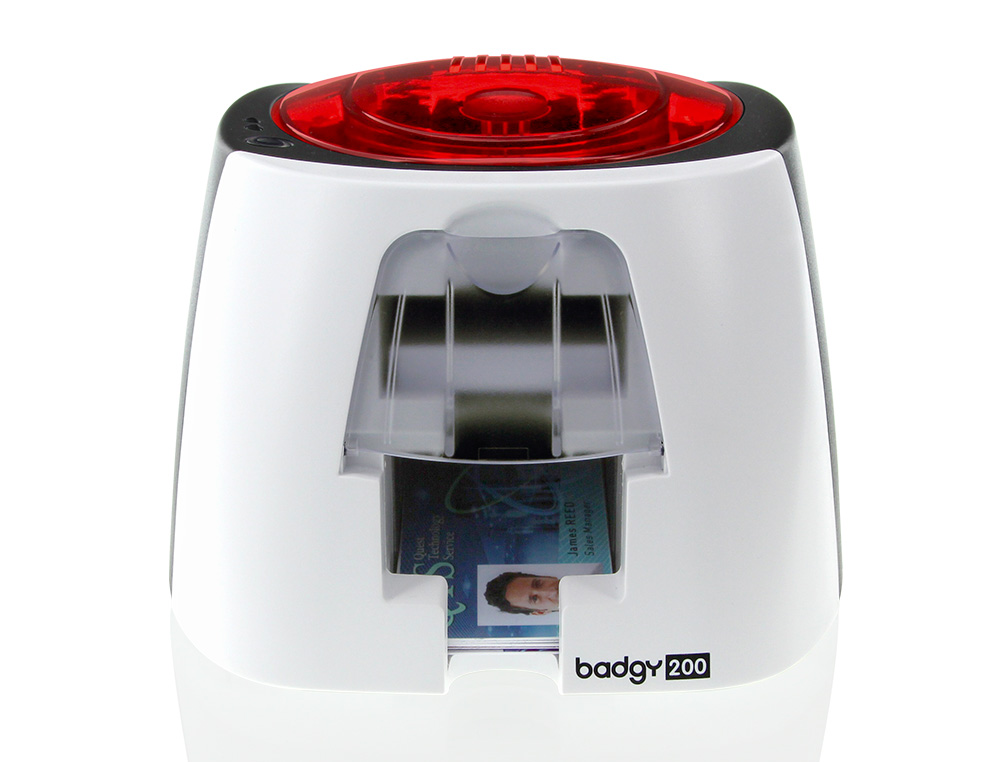 IMPRESSORA DE CARTOES BADGY 200 INCLUI FITA 100 CARTOES E PROGRAMA DE EDIÇÃO BADGE STUDIO+