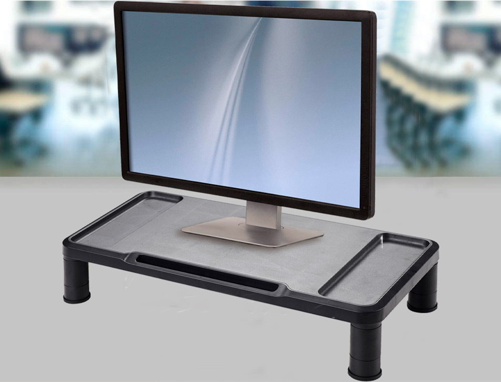 SUPORTE Q-CONNECT PARA MONITOR AJUSTAVEL EM ALTURA 555X265X112 MM