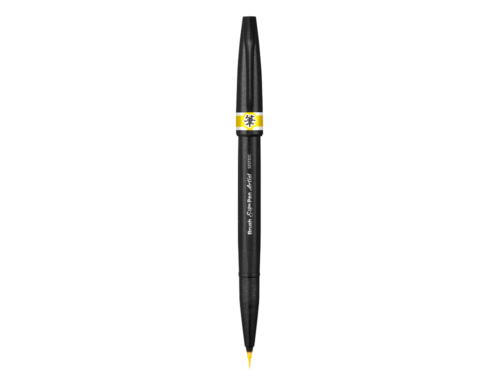 CANETA PINCEL PENTEL ARTIST COR AMARELO