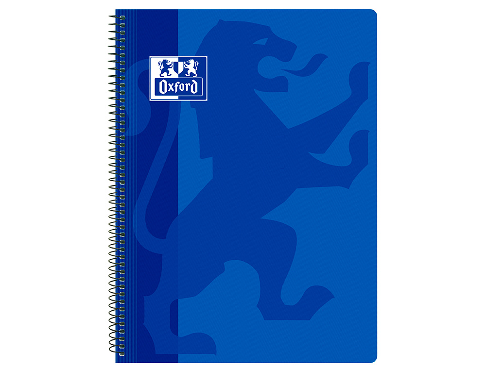 CADERNO ESPIRAL OXFORD SCHOOL CLASSIC CAPA POLIPROPILENO FOLIO 80 FOLHAS QUADRICULA 4 MM COM MARGEM AZUL MARINHO