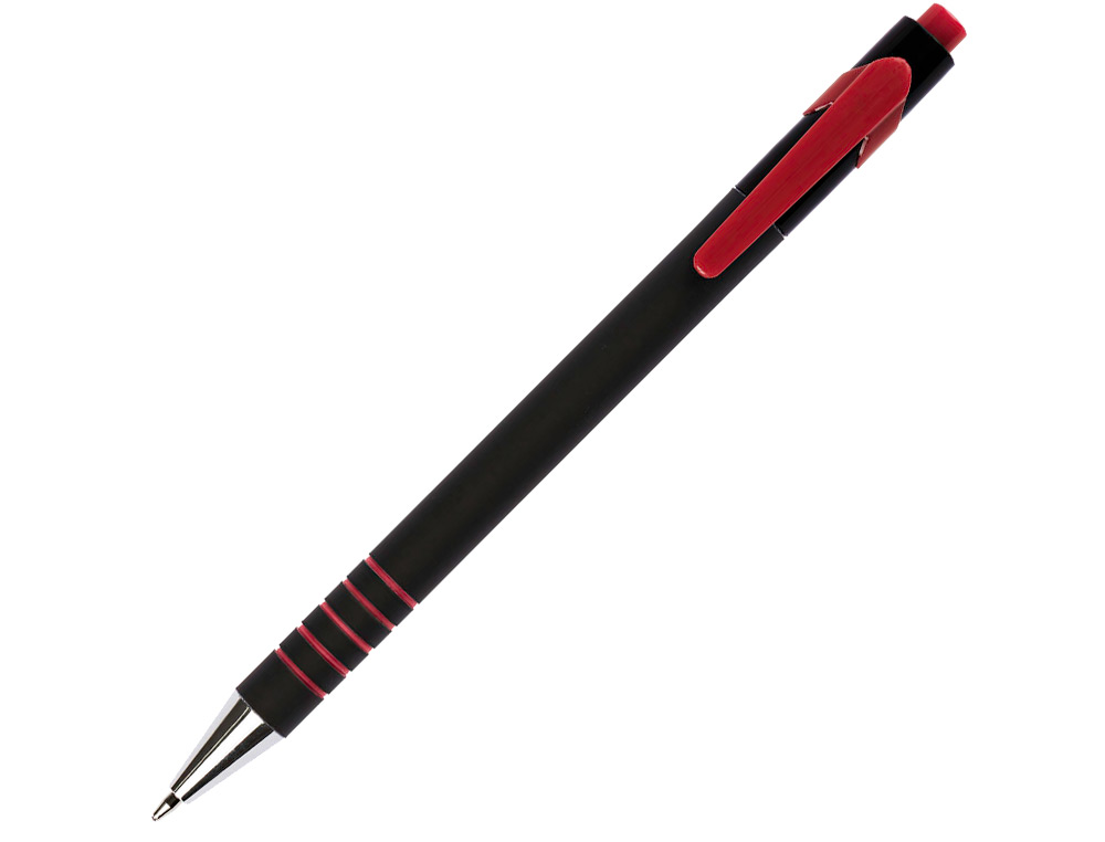ESFEROGRAFICA Q-CONNECT RETRATIL COM GRIP 0,7 MM COR VERMELHA