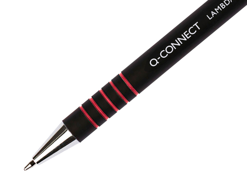 ESFEROGRAFICA Q-CONNECT RETRATIL COM GRIP 0,7 MM COR VERMELHA