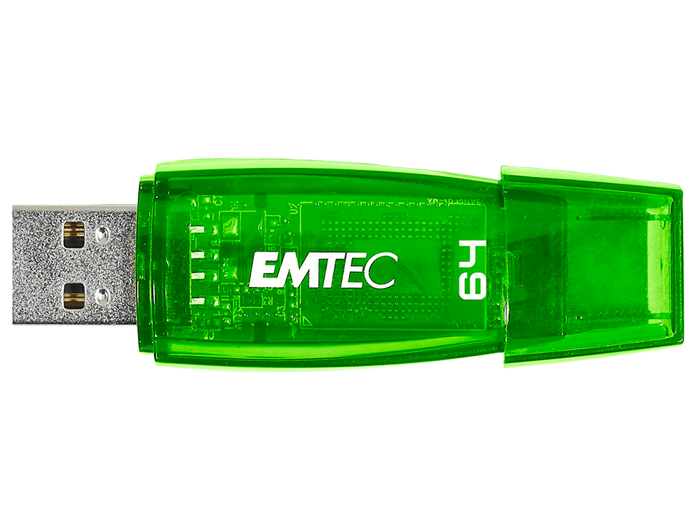 PEN DRIVE USB EMTEC FLASH C410 64 GB 2.0 VERDE