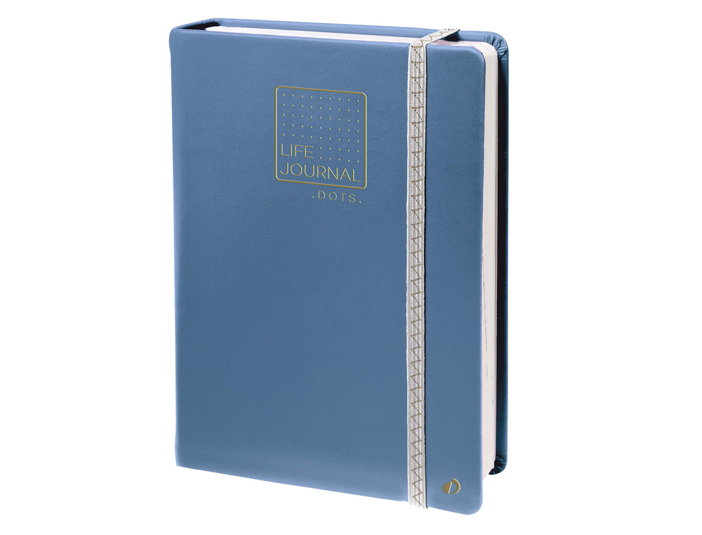 CADERNO QUO VADIS LIFE JOURNAL INFINITE DOTS PONTOS 15X21 CM 224 FOLHAS CAPA AZUL