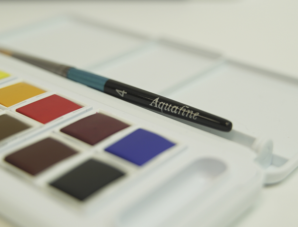 AGUARELA DALER ROWNEY AQUAFINE TRAVEL CONJUNTO COM PINCEL CAIXA DE 12 CORES SORTIDAS