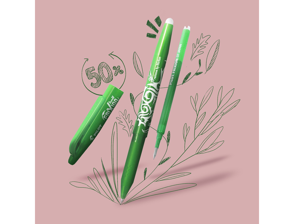 RECARGA ESFEROGRAFICA PILOT FRIXION BALL VERDE CAIXA DE 3 UNIDADES