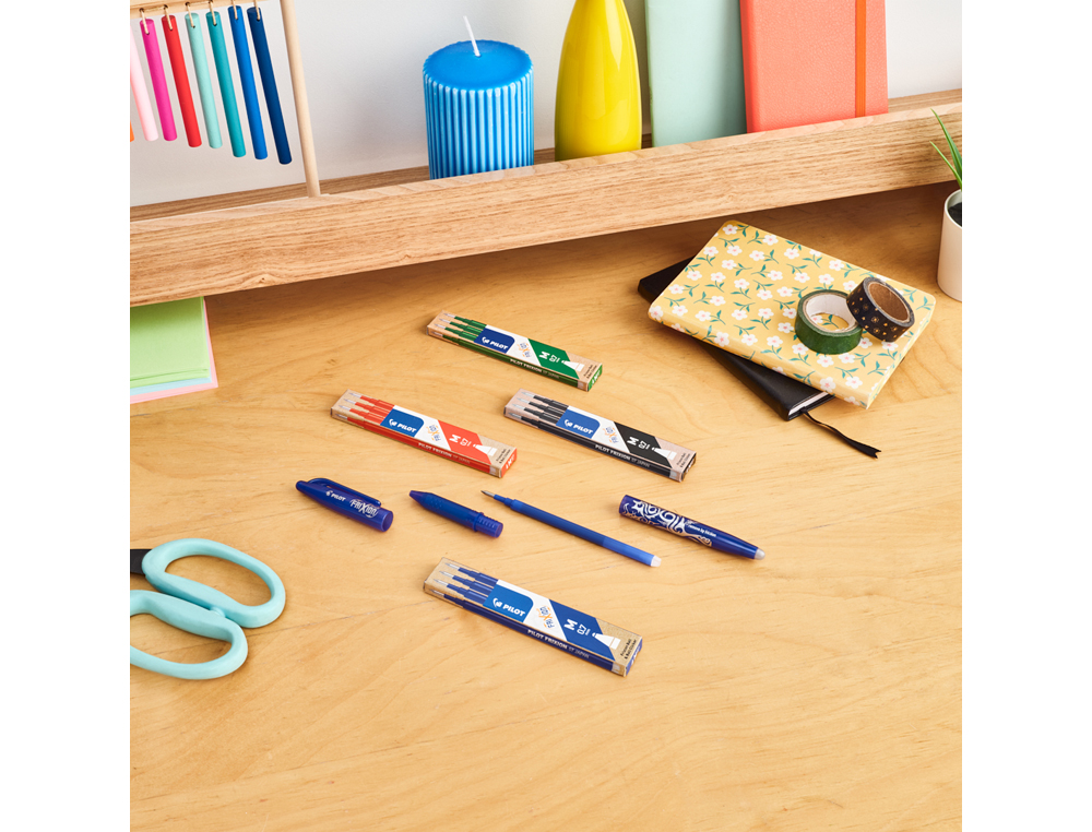 RECARGA ESFEROGRAFICA PILOT FRIXION BALL VERDE CAIXA DE 3 UNIDADES