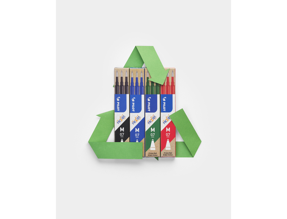 RECARGA ESFEROGRAFICA PILOT FRIXION BALL VERDE CAIXA DE 3 UNIDADES