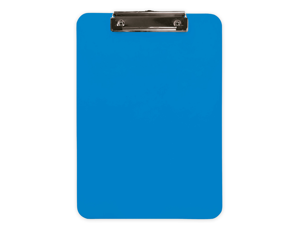 PORTA NOTAS Q-CONNECT PLASTICO DIN A4 CELESTE 2,5MM