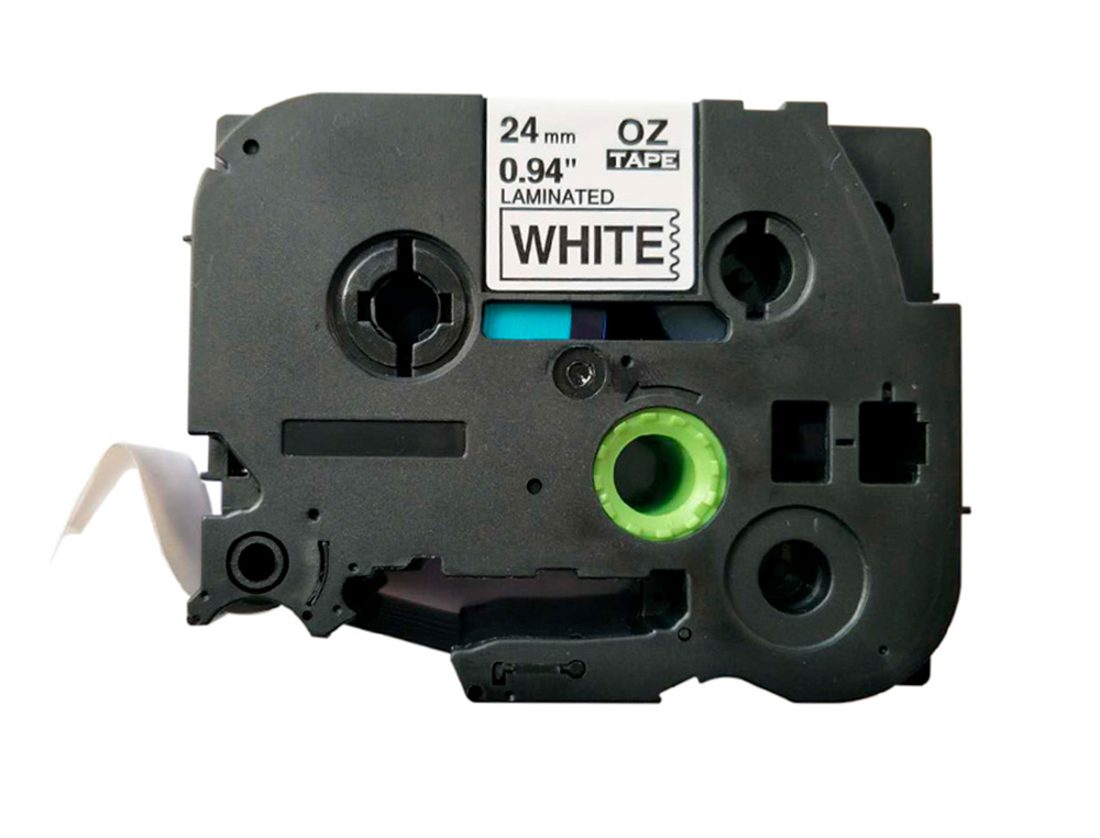 FITA Q-CONNECT TZE-251 BRANCA-PRETA 24MM COMPRIMENTO 8 MT
