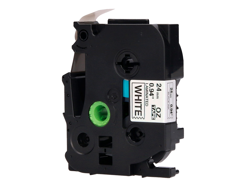 FITA Q-CONNECT TZE-251 BRANCA-PRETA 24MM COMPRIMENTO 8 MT
