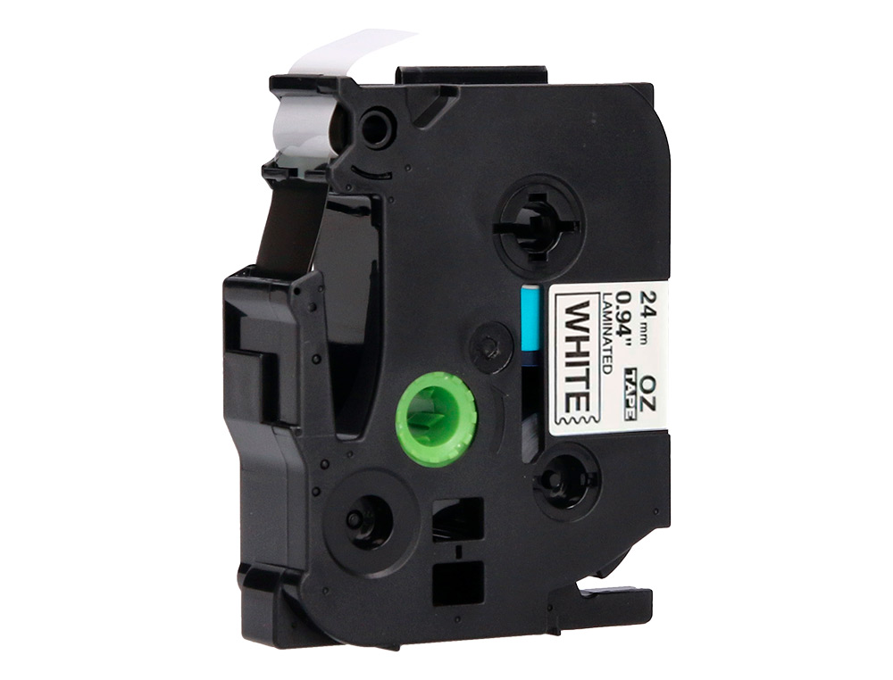 FITA Q-CONNECT TZE-251 BRANCA-PRETA 24MM COMPRIMENTO 8 MT