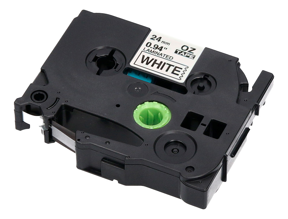 FITA Q-CONNECT TZE-251 BRANCA-PRETA 24MM COMPRIMENTO 8 MT