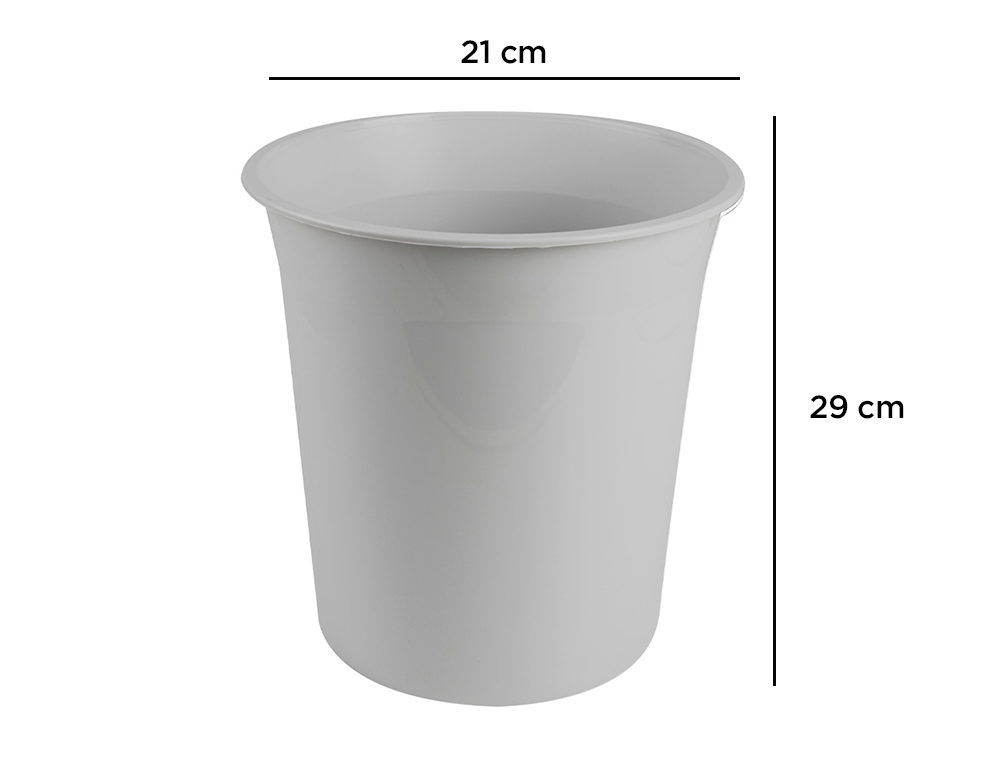 CESTO PLASTICO Q-CONNECT CINZA OPACO 13 LITROS