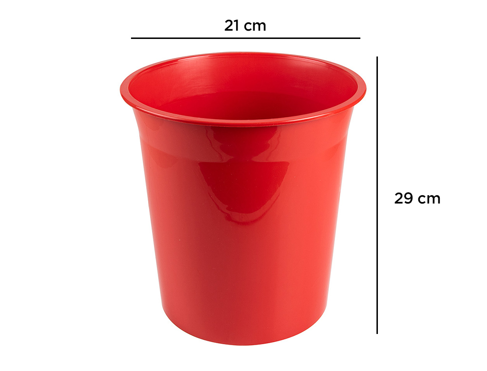CESTO PLASTICO Q-CONNECT VERMELHO OPACO 13 LITROS