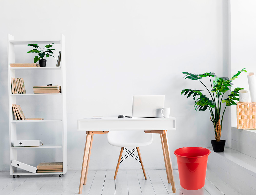 CESTO PLASTICO Q-CONNECT VERMELHO OPACO 13 LITROS