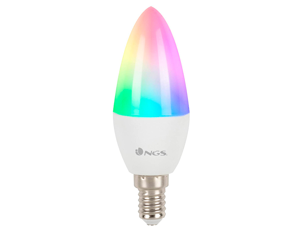 LAMPADA NGS SMART WIFI LED BULB GLEAM 514C HALOGENA CORES 5W 500 LUMENS E14 REGULAVEL EM INTESIDADE