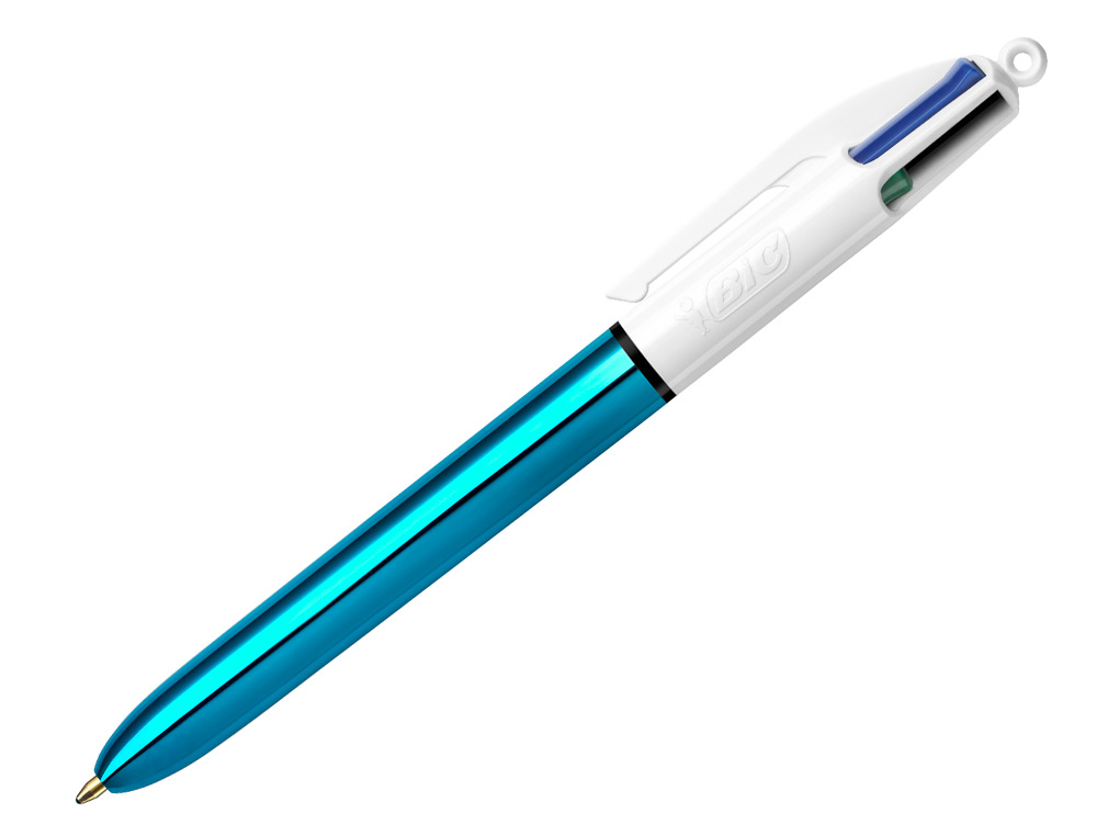 ESFEROGRAFICA BIC QUATRO CORES SHINE AZUL PONTA DE 1 MM
