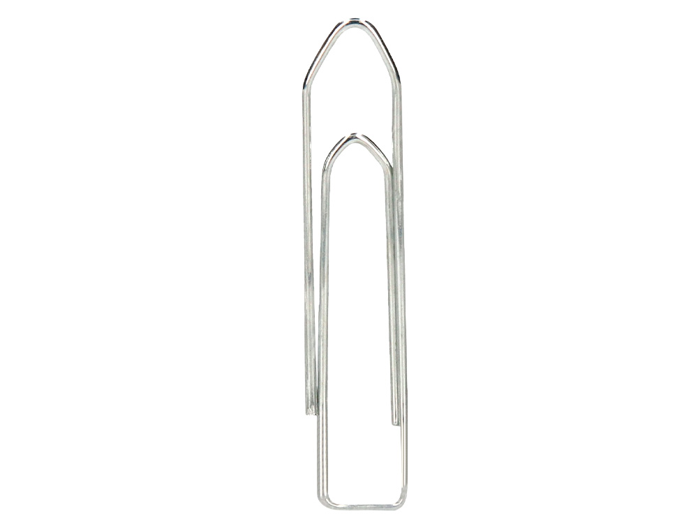 CLIPS NIQUELADOS Q-CONNECT PLANO EM BICO - N. 3, 50 MM CAIXA DE 100 UNIDADES