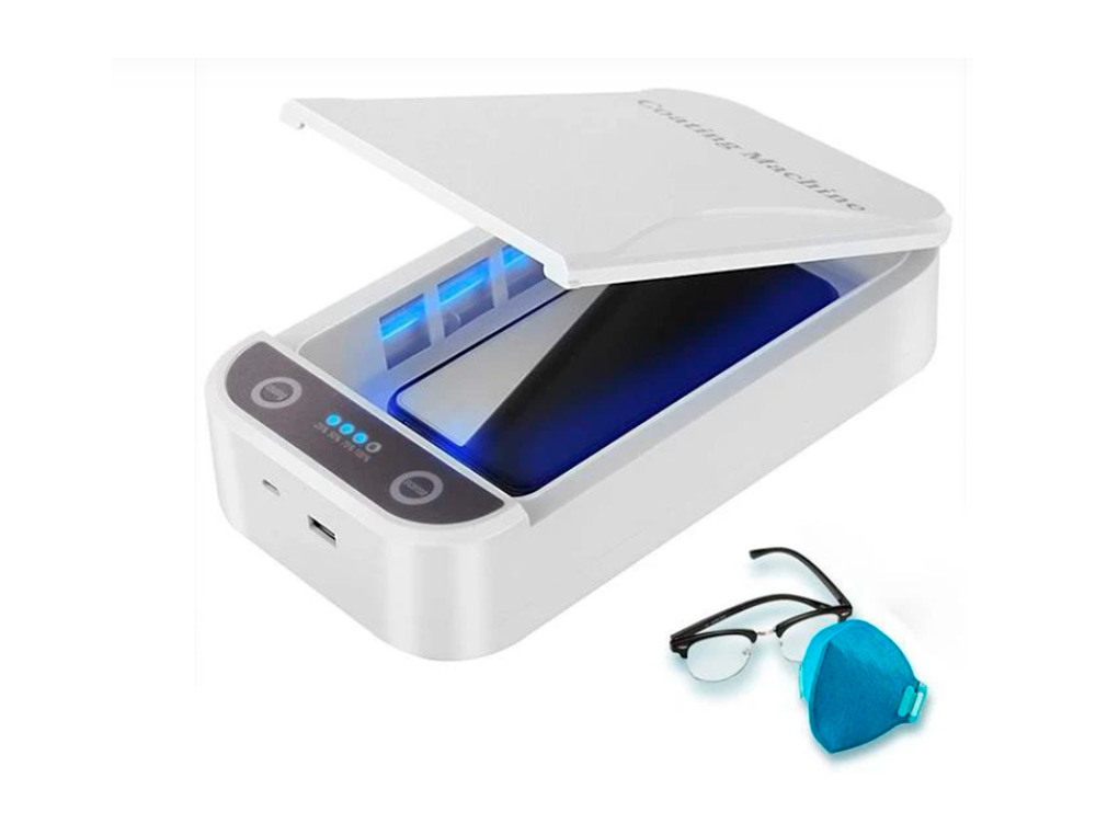 CAIXA DE DESEMFECAO INNOVA DE SECRETARIA ESTERILIZADOR PARA TELEMOVEIS RELOGIOS CHAVES AURICULARES E OCULOS 239X134X64 M