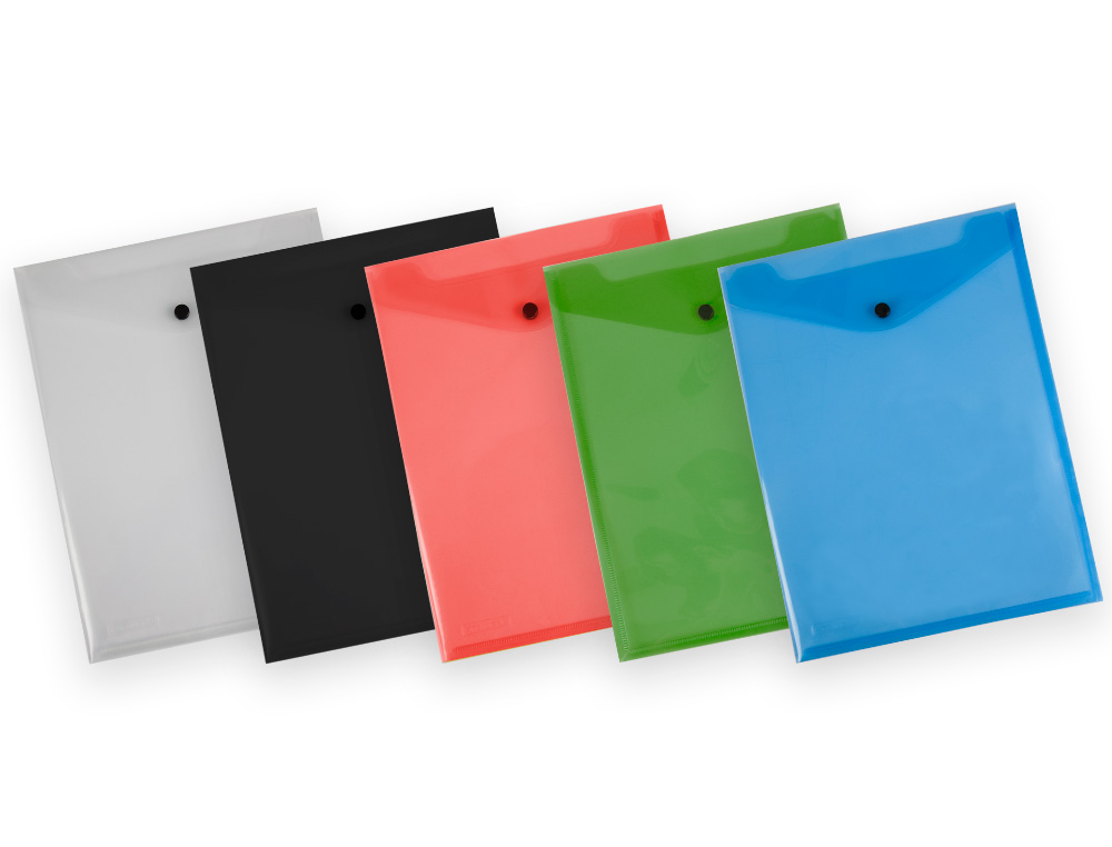 PASTA LIDERPAPEL DOSSIER COM MOLA POLIPROPILENO DIN A4 FORMATO VERTICAL COM FOLE TRANSPARENTE