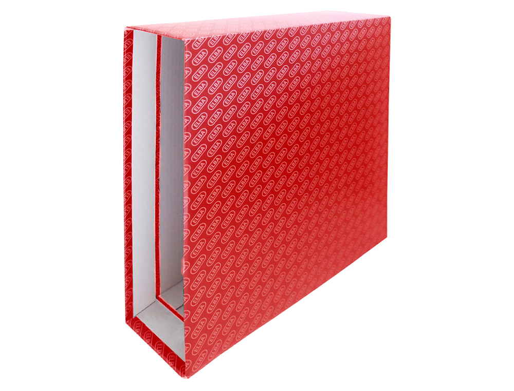 CAIXA PARA PASTA DE ARQUIVO DE ALAVANCA CARTAO FORRADO ELBA DIN A4 LOMBADA 85 MM VERMELHO