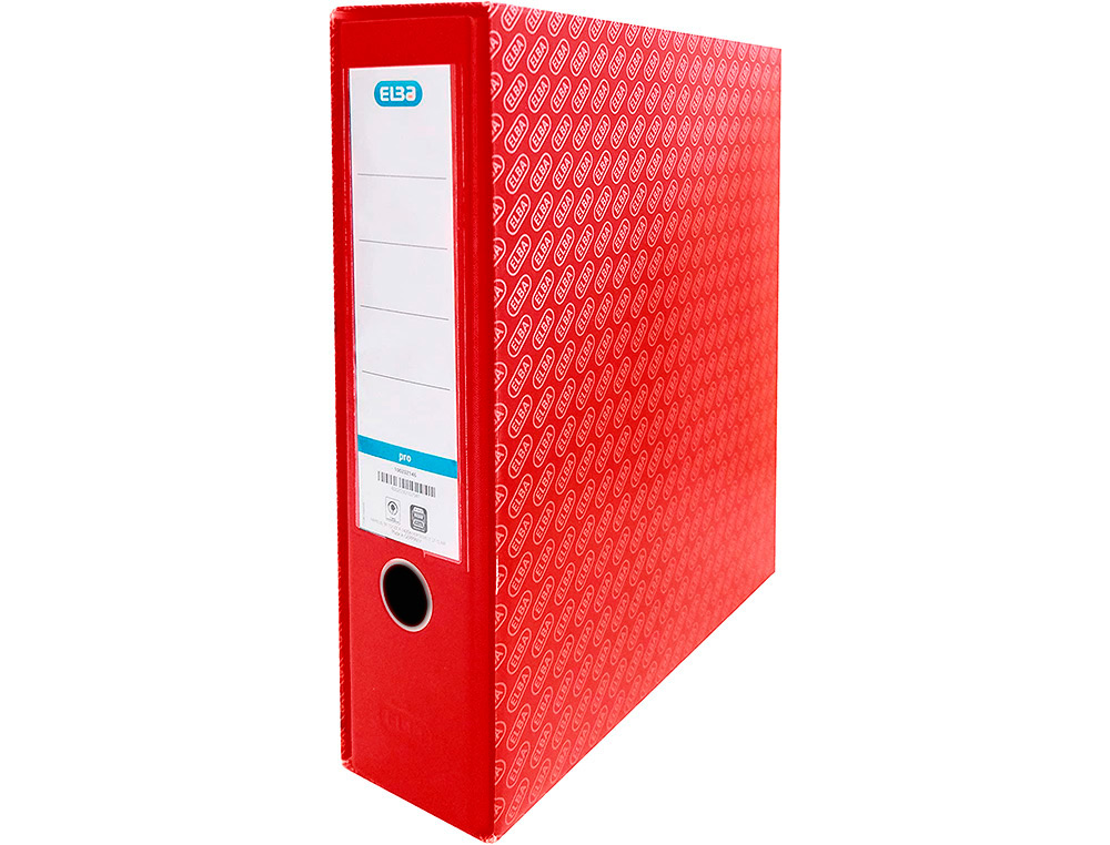 CAIXA PARA PASTA DE ARQUIVO DE ALAVANCA CARTAO FORRADO ELBA DIN A4 LOMBADA 85 MM VERMELHO