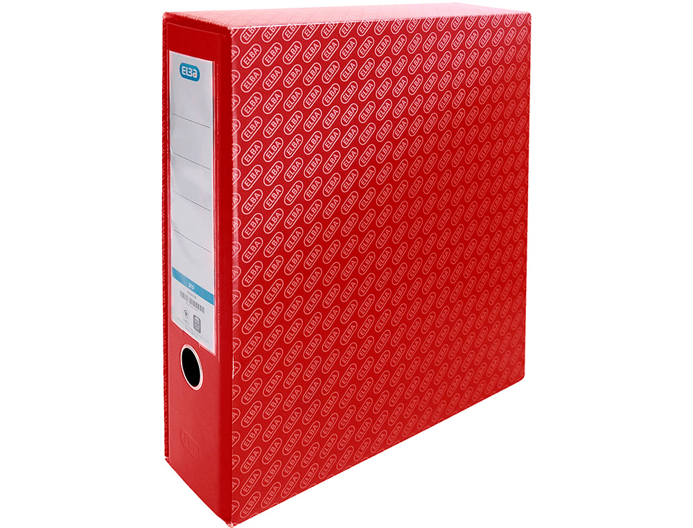 CAIXA PARA PASTA DE ARQUIVO DE ALAVANCA CARTAO FORRADO ELBA DIN A4 LOMBADA 85 MM VERMELHO