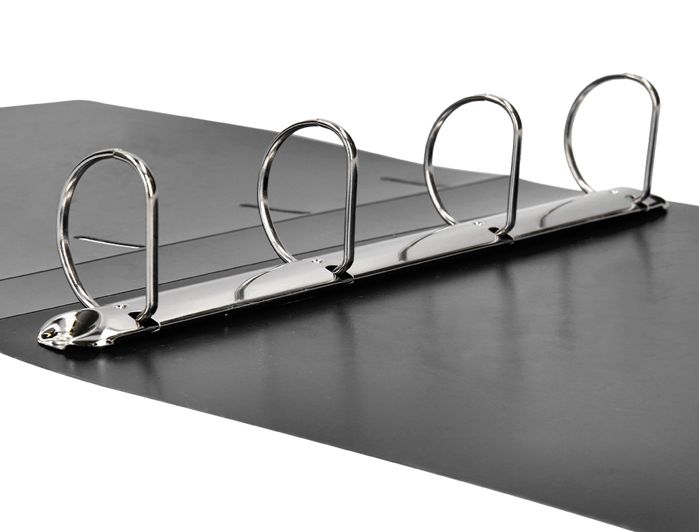 PASTA LIDERPAPEL POLIPROPILENO DIN A4 4 ANEIS MISTOS 40 MM PRETO OPACO