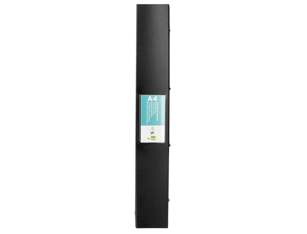 PASTA LIDERPAPEL POLIPROPILENO DIN A4 4 ANEIS MISTOS 40 MM PRETO OPACO