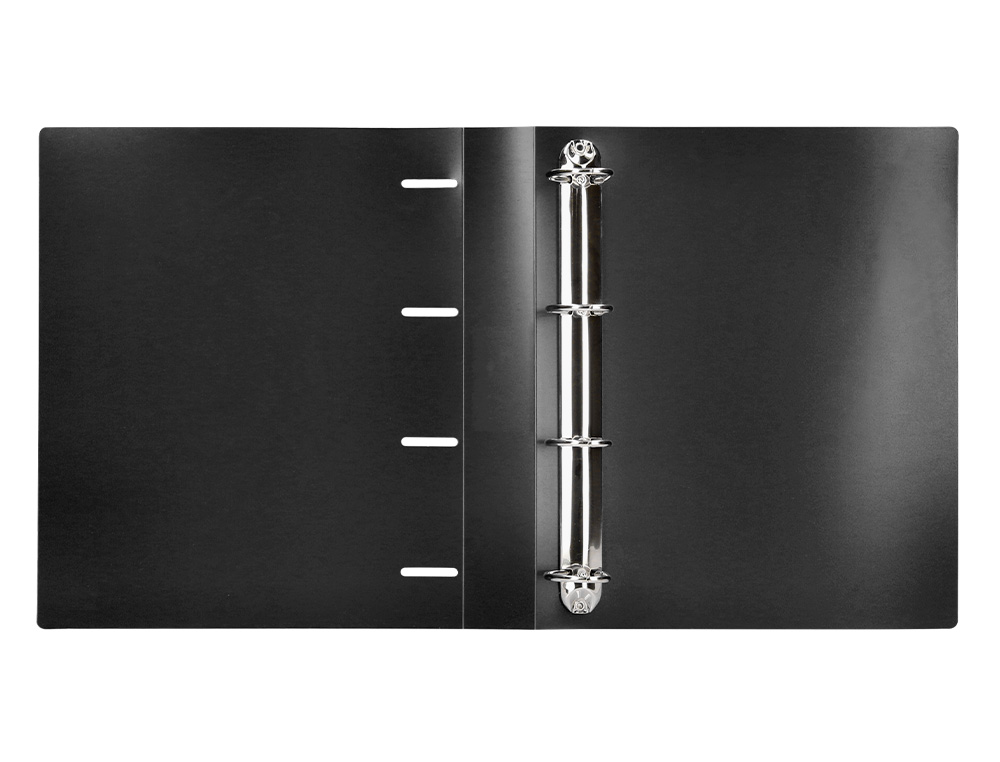 PASTA LIDERPAPEL POLIPROPILENO DIN A4 4 ANEIS MISTOS 40 MM PRETO OPACO